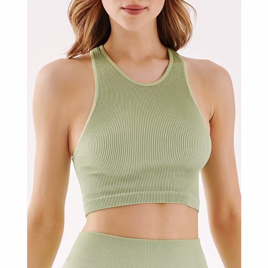 Bustieră Halter Fără Cusături Gabriella – Culoare Pistachio
