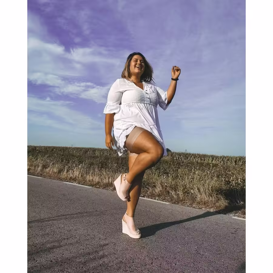 Jartieră Sexy Gabriella Satin pentru Femei – Plus Size