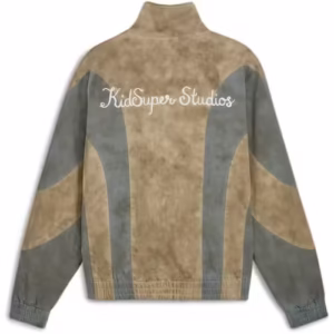 Geacă Barbati Puma Kidsuper Track Jacket Casual Bej din Bumbac Premium