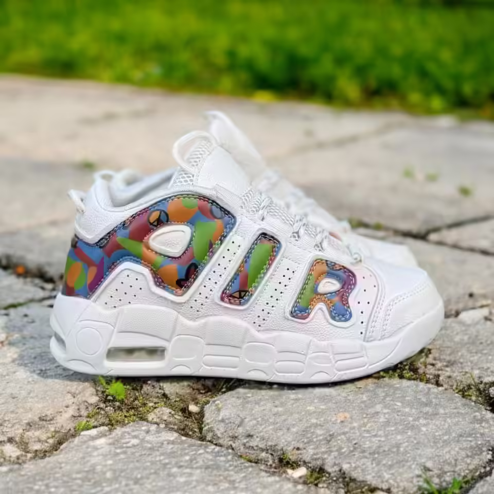 GHETE AIR UNISEX WHITE&COLORED ABAR6 (MĂRIME: 40)