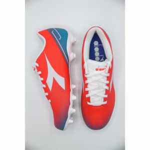 Ghete de fotbal Diadora Pichichi 6 MG pentru bărbați – Piele ecologică, teren sintetic și normal, culoare roșie