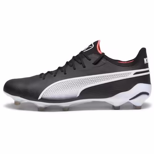 Ghete fotbal unisex Puma King Ultimate negre pentru teren sintetic FG AG