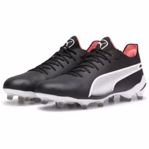 Ghete fotbal unisex Puma King Ultimate negre pentru teren sintetic FG AG