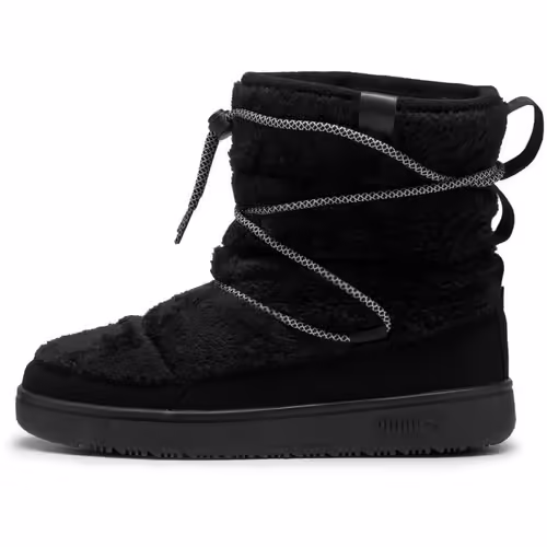 Ghete unisex Puma Snowbae Suede negre casual elegante din material sintetic