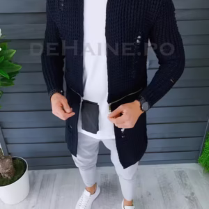 Cardigan bărbați bleumarin slim fit – ZR T3639 P18-4.2