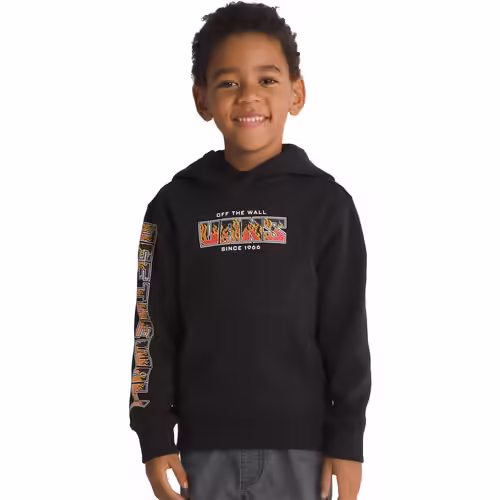 Hanorac negru copii Vans Digi Flames