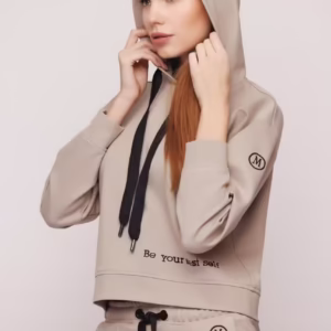 Hanorac dama bej cu siret