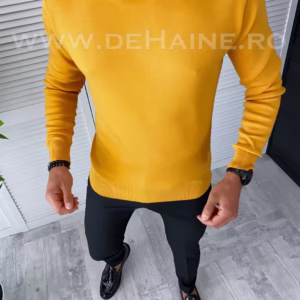 Helanca Slim Fit pentru Bărbați Mustar - A3041