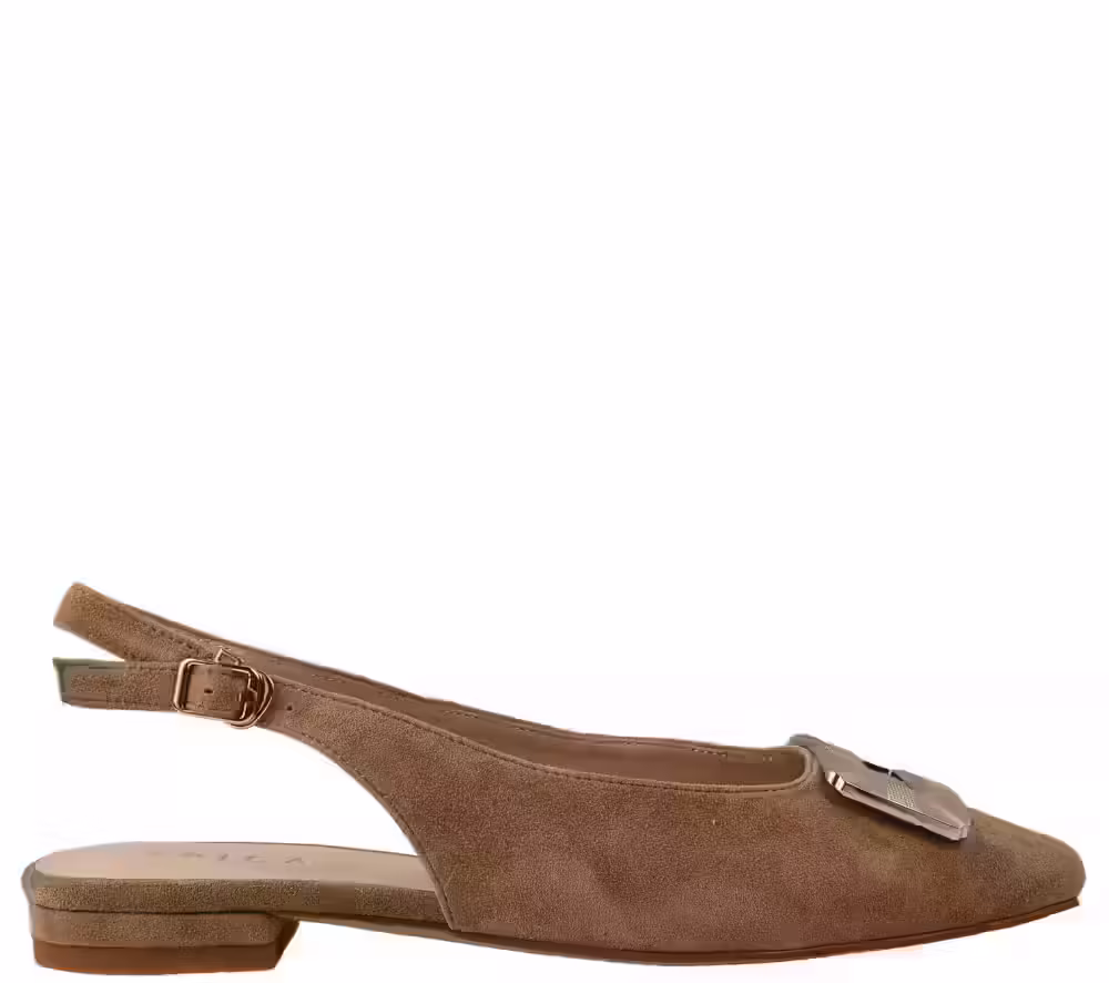 Sandale elegante, dama, EPICA, K380010A bej, piele intoarsa, toc