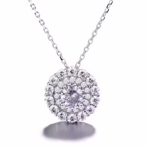 Lantisor din argint 925, model elegant, placat cu rodiu - JW1238