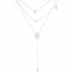Lantisor argint 925, JW1243, model ochisor si steluta, placat cu rodiu