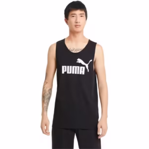 Maiou bărbați Puma Essentials negru din bumbac 100% – confortabil și casual