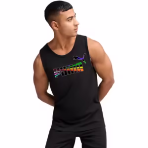 Maiou negru pentru bărbați Puma Love United din bumbac – Casual Sport