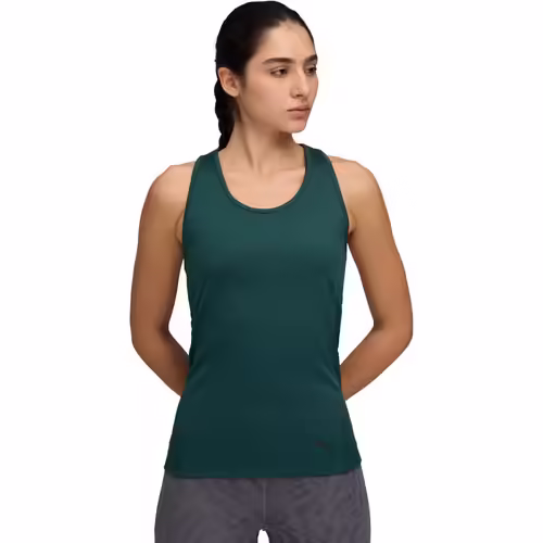 Maiou sport verde pentru femei – Puma, din poliester, ideal pentru fitness și lifestyle