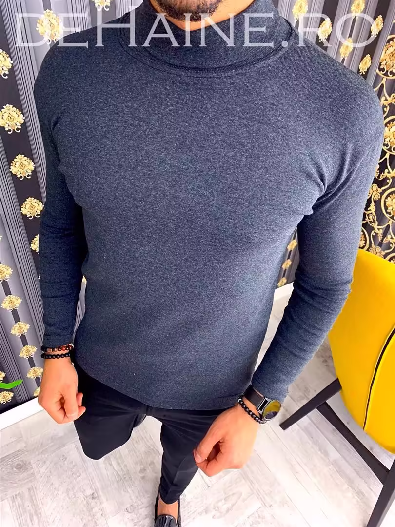 Helanca Slim Fit Gri pentru Bărbați ZR A2918 O5-1.1