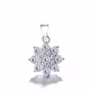 Pandantiv argint 925, JW1306, model floare, placat cu rodiu