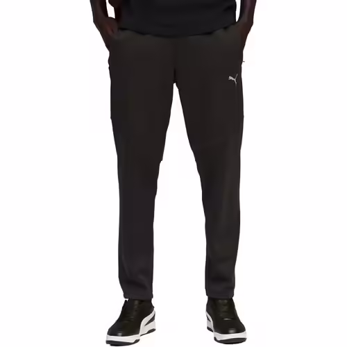 Pantaloni sport negri Puma Evostripe pentru bărbați, material poliester termoizolant