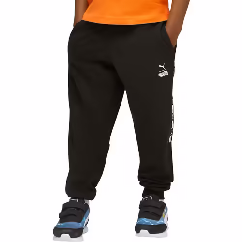 Pantaloni sport copii Puma X Hot Wheels negri