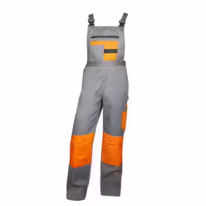 Pantaloni cu pieptar gri-portocaliu 80% poliester, Ardon 2STRONG 46, PORTOCALIU