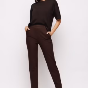 Pantaloni dama conici maro