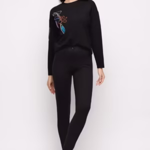Pantaloni dama conici negri