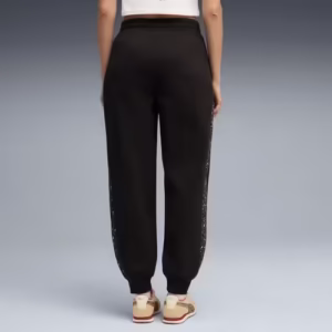 Pantaloni Sport Negri pentru Femei Puma Ess Graphic Animal Comfort cu Talie Înaltă din Bumbac