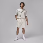 Pantaloni scurti barbati Jordan Men Wordmark Fleece Short Oatmeal Heather FJ0700 141