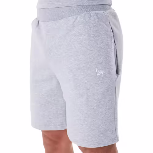 Pantaloni scurți bărbați New Era gri din bumbac și poliester pentru sport și timp liber