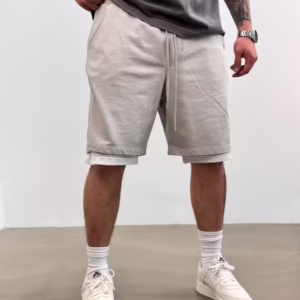 PANTALONI SCURTI ZIPPER GREY PSAS193(AJ6411) (MĂRIME: M)