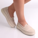 Pantofi dama casual Bej din Piele Ecologica Garena