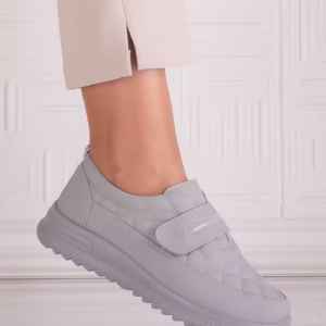 Pantofi dama Casual Gri din Piele Ecologica Osica
