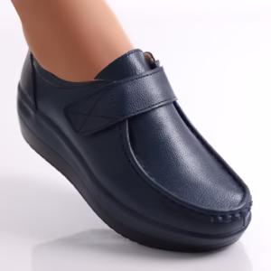 Pantofi dama cu Platforma Bleumarin din Piele Naturala Riley
