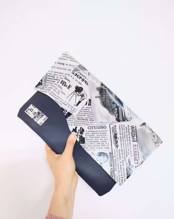 Plic imprimat handmade din piele naturală