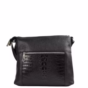 Poseta casual, dama, ADA SHOES, 0075, negru, piele naturala