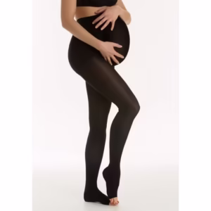 Ciorapi Compresivi Medicinali pentru Gravide Pressio AM Maternity – Negru cu Vârf Deschis 15-21 mmHg
