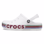 Saboti Crocs Toddler Bayaband Rainbow Glitter Clog Alb – White