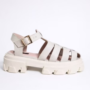 Sandale Casual Piele Naturala Bej Meta