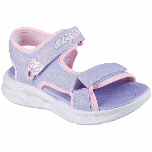 Sandale copii Skechers mov, design modern cu aspect strălucitor pentru vară