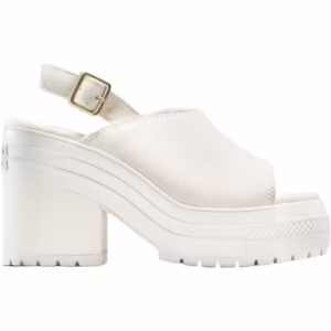 Sandale Casual Femei Converse Chuck 70 De Luxe Piele Intoarsa Bej cu Toc Gros