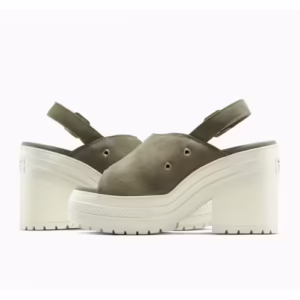 Sandale Converse Chuck 70 De Luxe Heel Mule pentru Femei – Piele Întoarsă Verde