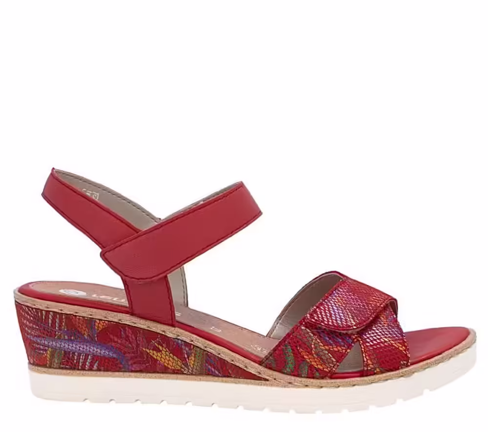 Sandale casual, dama, REMONTE, R6252-33 rosu, piele ecologica