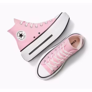 Converse All Star Lift Double Stack – Tenisi Unisex Roz cu Platformă