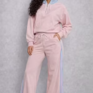 Trening dama roz cu gluga bleu