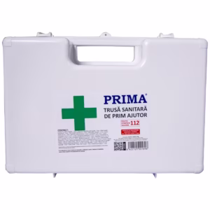 Trusa sanitara prim ajutor detasabila cu suport de perete avizata MS, valabilia 2 ani