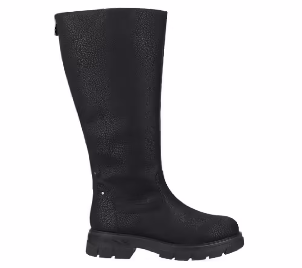 Cizme casual, dama, RIEKER, Z9176-00 negru, piele ecologica
