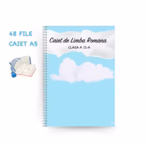 Pachet Esențial Clasa a II-a: Caiete de Română, Mate, Engleză, Jurnal de Școală + 4 Pagini de Stickere CADOU