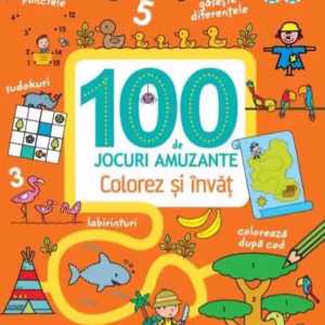 100 de jocuri amuzante. Colorez și învăț - Paperback brosat - *** - Litera mică