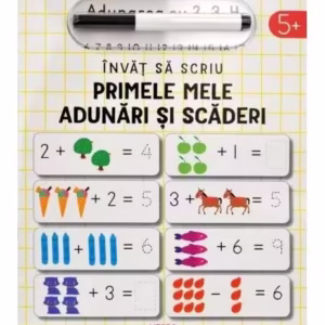 Învăț să scriu: Primele mele adunări și scăderi - Paperback - John Poitier - Litera mică