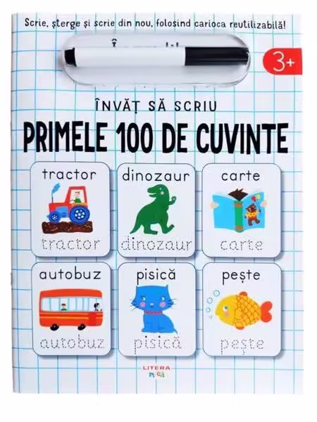 Învăț să scriu: Primele 100 de cuvinte – Paperback – Elizabeth Golding – Litera mică