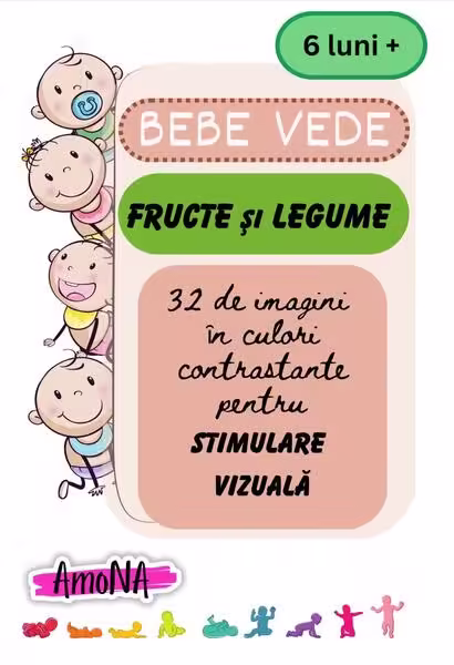 Cartonașe Bebe vede, Fructe și legume – AmoNA